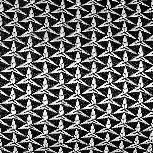 BREDA | Housse de coussin déco à imprimé géométrique triangulaire écru et noir 55 x 30 cm