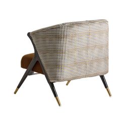 BRILON-Guldmønstret fløjlsstol, 68x77x78 cm