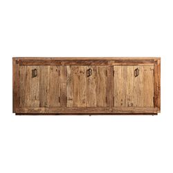 Buffet Backlyn de madera recuperada en natural, 224 x 41 x 87 cm
