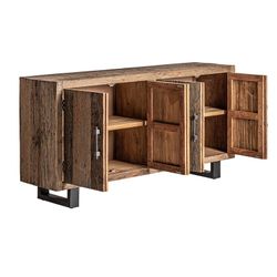 Carrik buffet made of reclaimed wood in natural, 180 x 45 x 88 cm