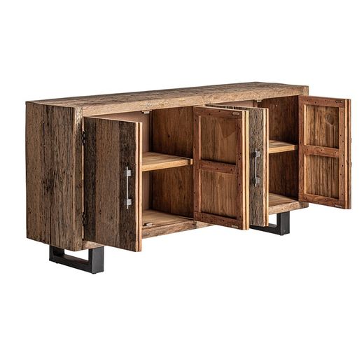 Carrik buffet made of reclaimed wood in natural, 180 x 45 x 88 cm