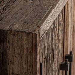 Carrik buffet gemaakt van teruggewonnen hout in naturel, 253 x 46 x 91 cm