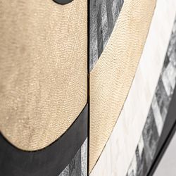 Buffet Daru de madera en negro/blanco/oro, 180 x 40 x 81 cm