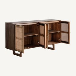 Gondorf buffet in natural mango wood, 160 x 40 x 84 cm