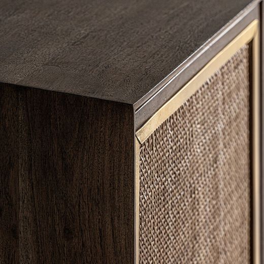 Gondorf buffet in natural mango wood, 160 x 40 x 84 cm