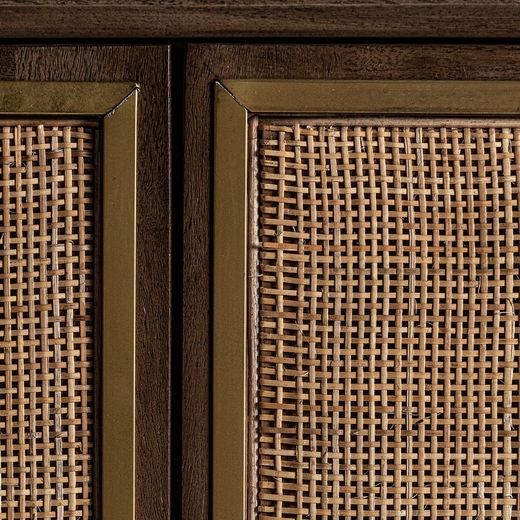 Gondorf buffet in natural mango wood, 160 x 40 x 84 cm