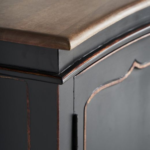 Jussac Buffet in natural mango wood, 220 x 50 x 86 cm