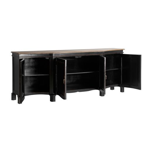 Jussac Buffet in natural mango wood, 220 x 50 x 86 cm