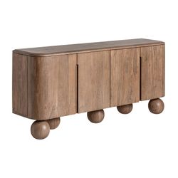 Buffet Laugna em madeira de mangueira natural, 180 x 40 x 81 cm