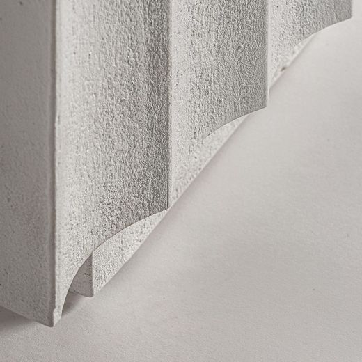 Mulcey Zement-Buffet in Weiß, 180 x 40 x 77 cm