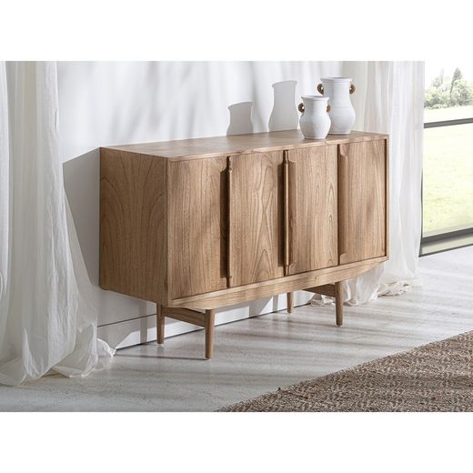 Nyry Mindi wood buffet in natural, 130 x 42 x 82 cm