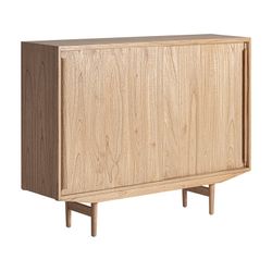 Mindi wood sideboard in natural, 150 x 40 x 111 cm | Nyry