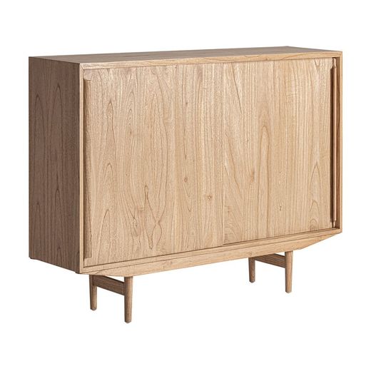 Mindi wood sideboard in natural, 150 x 40 x 111 cm | Nyry