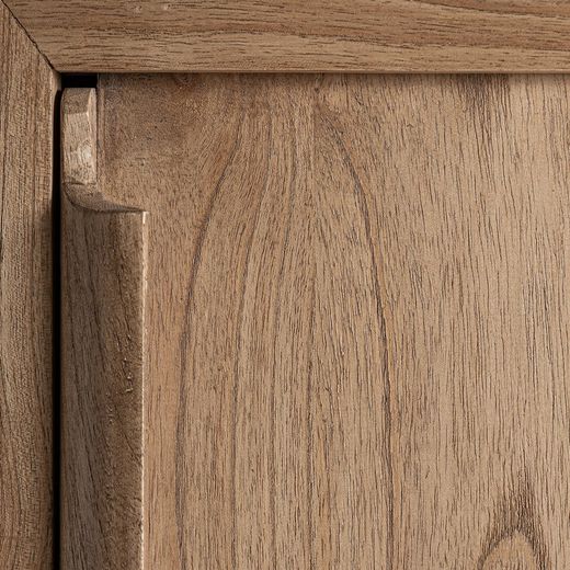 Mindi wood sideboard in natural, 150 x 40 x 111 cm | Nyry