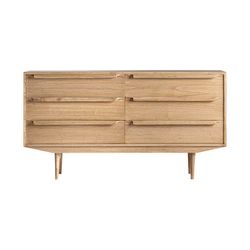 Mindi wood sideboard in natural, 150 x 47 x 82 cm | Nyry