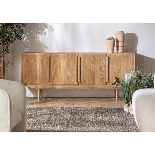 Nyry Mindi wood buffet in natural, 200 x 43 x 83 cm
