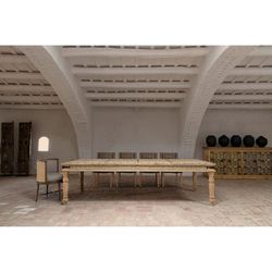 Sirigere buffetkast van mangohout in naturel, 219 x 59 x 102 cm