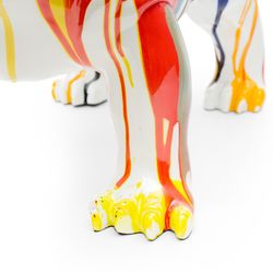 Buldogue de polyresin multicolor, 61x32x38 cm