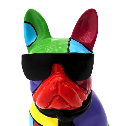 Figura decorativa Bulldog francés guardián poliresina XS 19x27x37 cm | Pierre