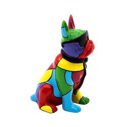 Figura decorativa Bulldog francés guardián poliresina XS 19x27x37 cm | Pierre