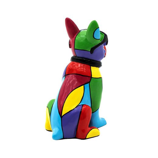Figura decorativa Bulldog francés guardián poliresina XS 19x27x37 cm | Pierre