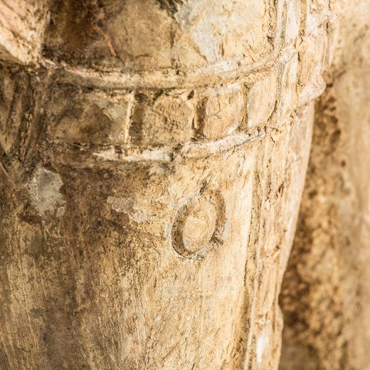 Buste de cheval d'acacia, 17x38,44x56cm