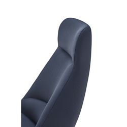 High fabric armchair in dark blue, 83 x 81 x 114 cm | Dins