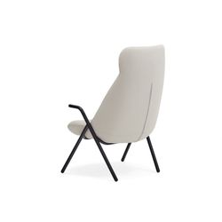High armchair in cream fabric, 83 x 81 x 114 cm | Dins