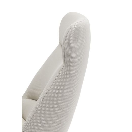 High armchair in cream fabric, 83 x 81 x 114 cm | Dins