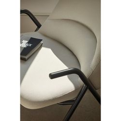 High armchair in cream fabric, 83 x 81 x 114 cm | Dins