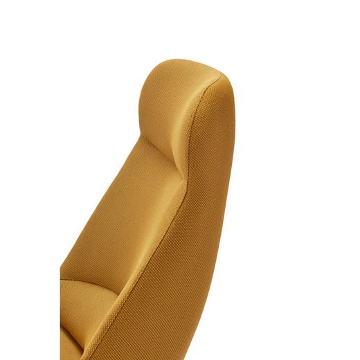 High armchair in mustard fabric, 83 x 81 x 114 cm | Dins