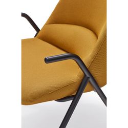 High armchair in mustard fabric, 83 x 81 x 114 cm | Dins
