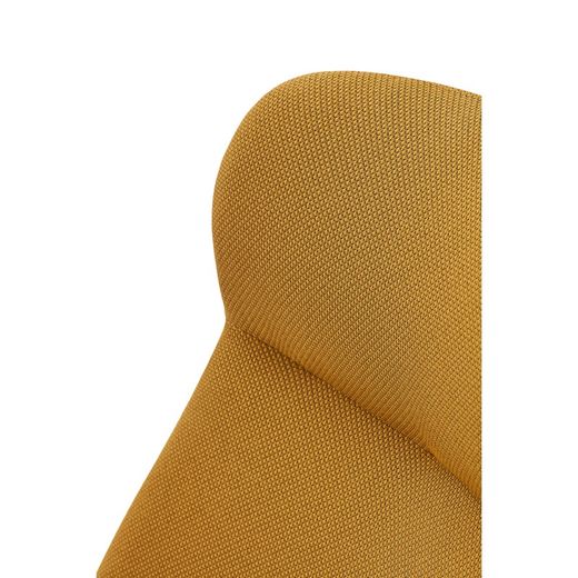 High armchair in mustard fabric, 83 x 81 x 114 cm | Dins