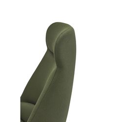 High armchair in dark green fabric, 83 x 81 x 114 cm | Dins