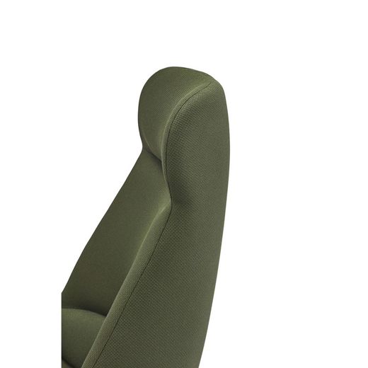 High armchair in dark green fabric, 83 x 81 x 114 cm | Dins
