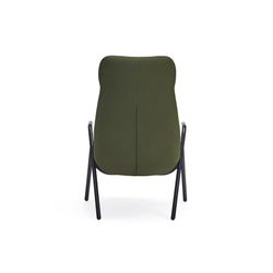 High armchair in dark green fabric, 83 x 81 x 114 cm | Dins