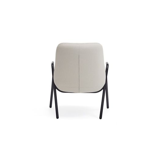 Low cream fabric armchair, 83 x 77 x 90 cm | Dins