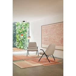 Low cream fabric armchair, 83 x 77 x 90 cm | Dins