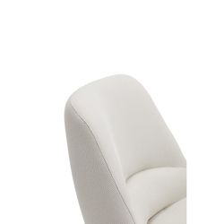 Low cream fabric armchair, 83 x 77 x 90 cm | Dins