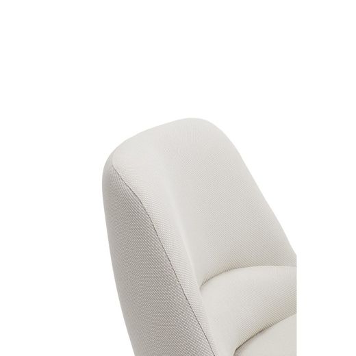Low cream fabric armchair, 83 x 77 x 90 cm | Dins