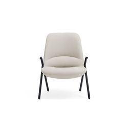 Low cream fabric armchair, 83 x 77 x 90 cm | Dins