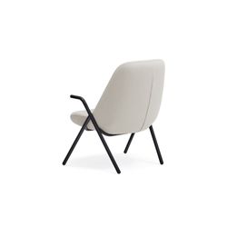 Low cream fabric armchair, 83 x 77 x 90 cm | Dins
