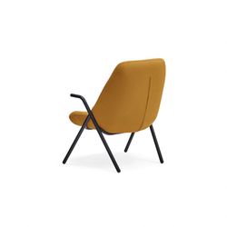 Low mustard fabric armchair, 83 x 77 x 90 cm | Dins