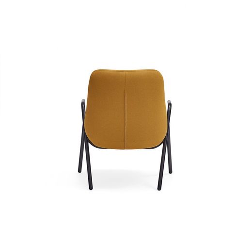 Low mustard fabric armchair, 83 x 77 x 90 cm | Dins