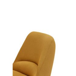 Low mustard fabric armchair, 83 x 77 x 90 cm | Dins