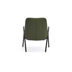 Low armchair in dark green fabric, 83 x 77 x 90 cm | Dins