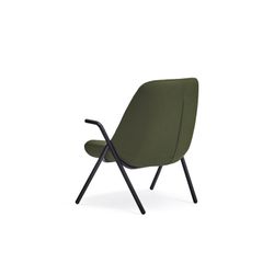 Low armchair in dark green fabric, 83 x 77 x 90 cm | Dins