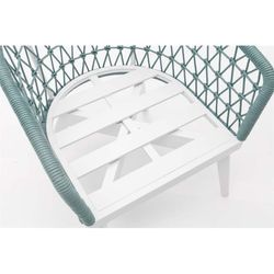 Aluminum and rope garden sofa set in white and aqua | Nelayan