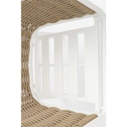 Aluminum and nautical rope garden sofa set in white and taupe | Irvine