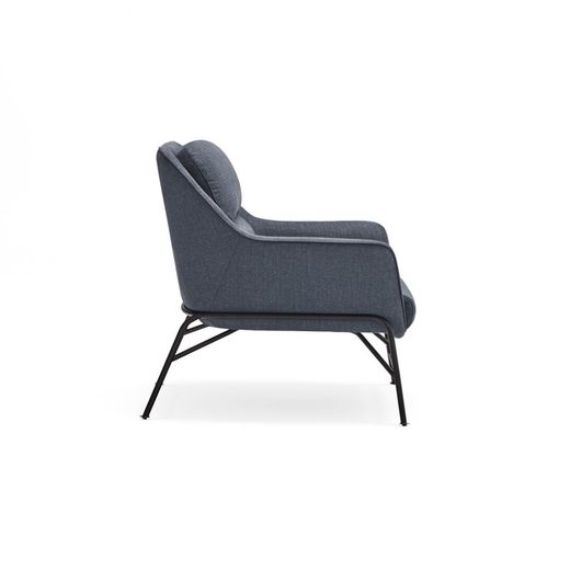 Petrol blue fabric armchair, 88 x 84 x 87 cm | Sadira